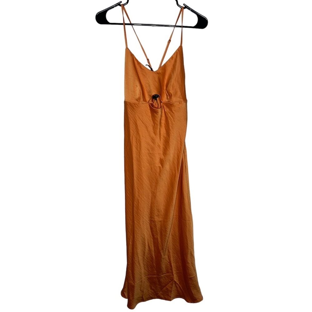 House of Harlow 1960 Rust Orange Midi Slip Dress